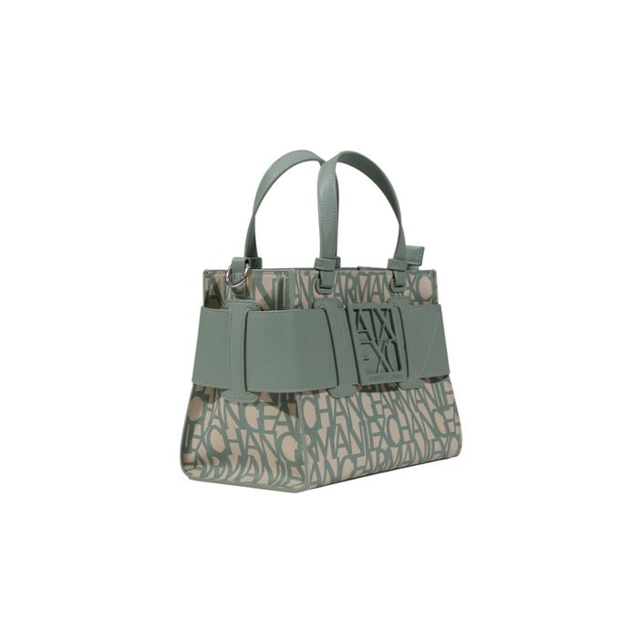 Borsa a mano verde da donna Armani Exchange, compatta con chiusura zip, perfetta per l’estate.

