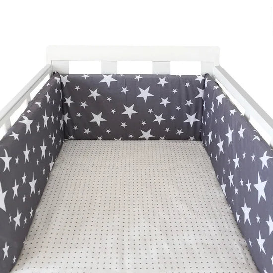 Paracolpi Lettino Imbottito 200 × 30 cm in Cotone con Fodera Removibile