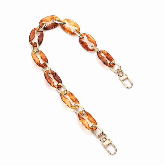 Tracolla/acrylic chain 40-60 cm per borse – catenella sostitutiva fashion in acrilico trasparente/colore, strap removibile accessorio donna