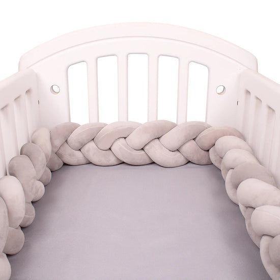 Paracolpi Culla Intrecciato 1-4 m – Protezioni Letto Neonato Treccia Marshmallow