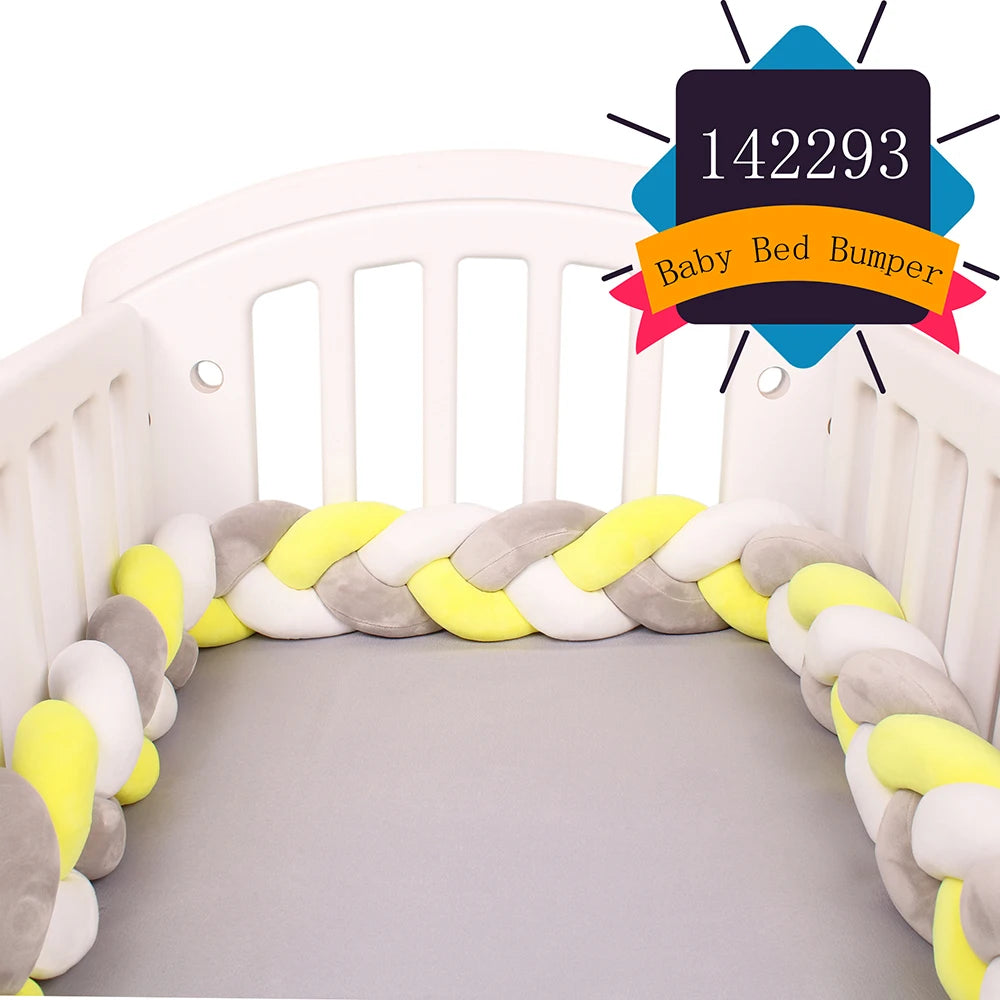 Paracolpi Culla Intrecciato 1-4 m – Protezioni Letto Neonato Treccia Marshmallow