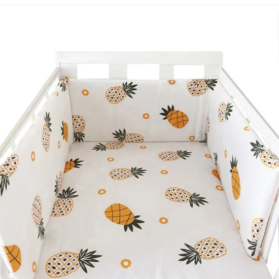 Paracolpi Lettino Imbottito 200 × 30 cm in Cotone con Fodera Removibile