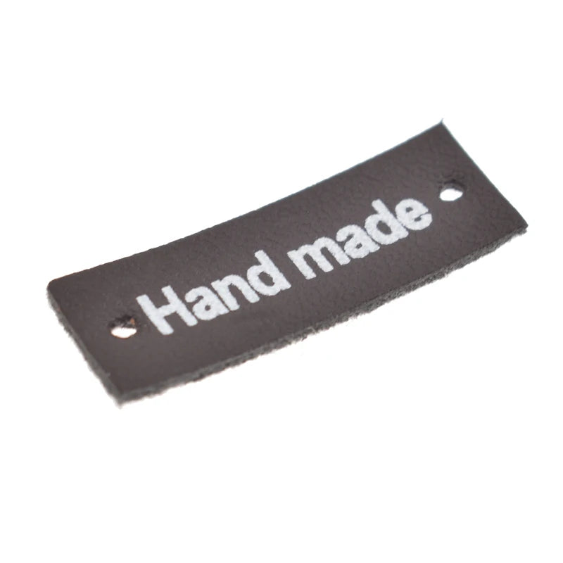 Set da 50 etichette Hand Made in pelle – Personalizzazione per abbigliamento, scarpe, borse e progetti DIY