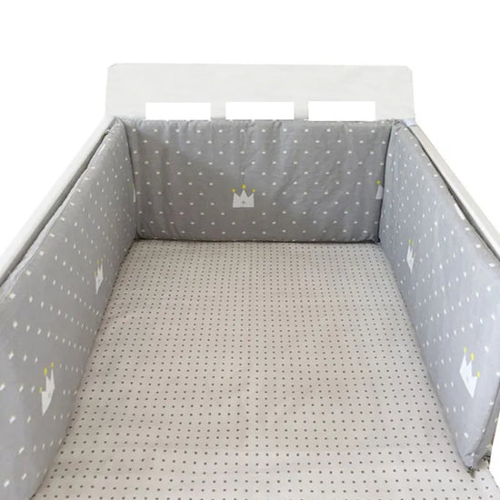 Paracolpi Lettino Imbottito 200 × 30 cm in Cotone con Fodera Removibile