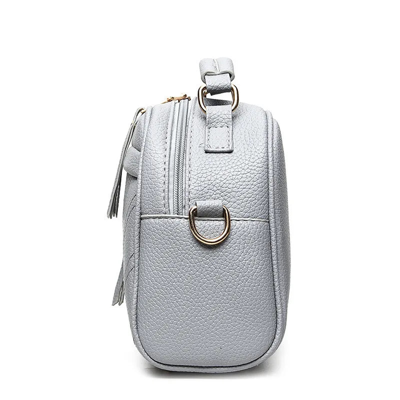 Borsa donna grande capacità ricamata con nappine – crossbody & tote 2025, borsa spalla elegante / uso quotidiano