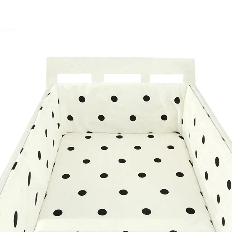 Paracolpi Lettino Imbottito 200 × 30 cm in Cotone con Fodera Removibile
