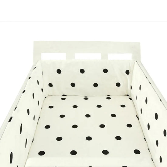 Paracolpi Lettino Imbottito 200 × 30 cm in Cotone con Fodera Removibile