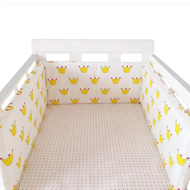 Paracolpi Lettino Imbottito 200 × 30 cm in Cotone con Fodera Removibile