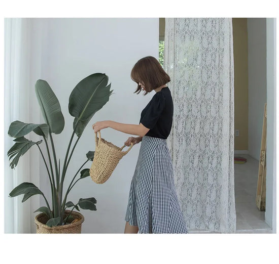 Moon Bag in paglia intrecciata – Borsa estiva a mezzaluna in tre dimensioni (S, M, L)