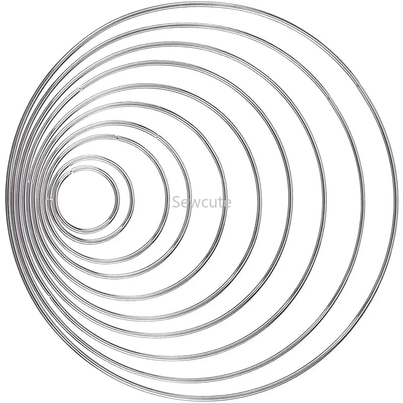 Cerchi in metallo 10 pezzi per artigianato – hoop ring per acchiappasogni, macramé, decorazioni DIY