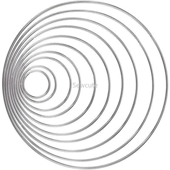 Cerchi in metallo 10 pezzi per artigianato – hoop ring per acchiappasogni, macramé, decorazioni DIY