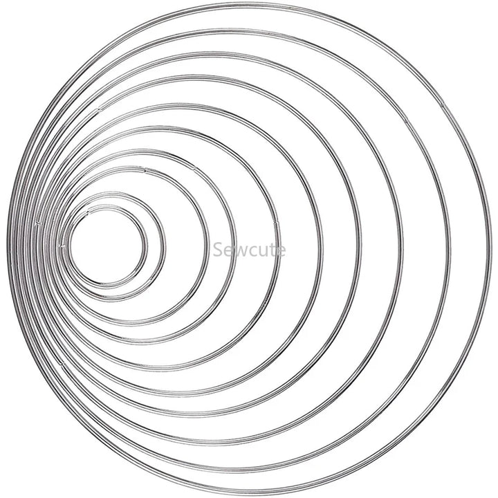 Cerchi in metallo 10 pezzi per artigianato – hoop ring per acchiappasogni, macramé, decorazioni DIY