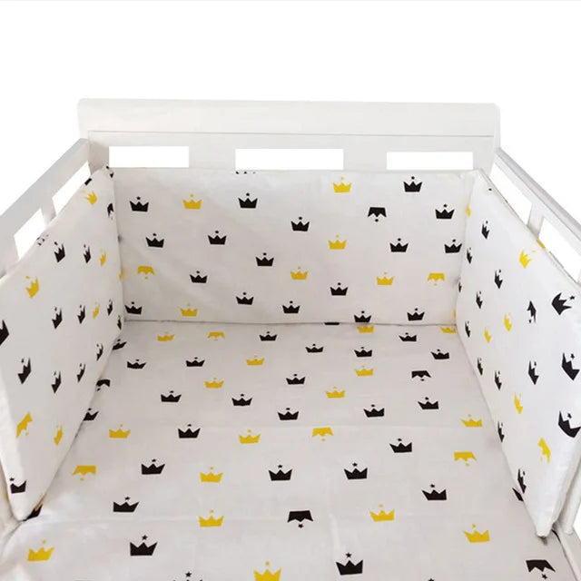 Paracolpi Lettino Imbottito 200 × 30 cm in Cotone con Fodera Removibile