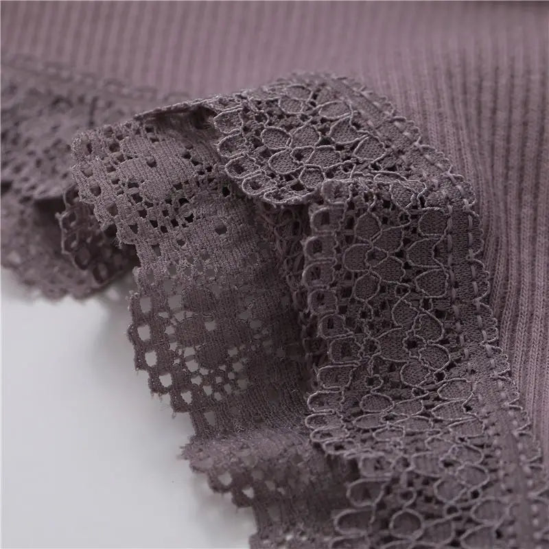 Set perizomi donna seamless in cotone + pizzo – vita bassa, T-back, soft comfort, taglie da M a 2XL