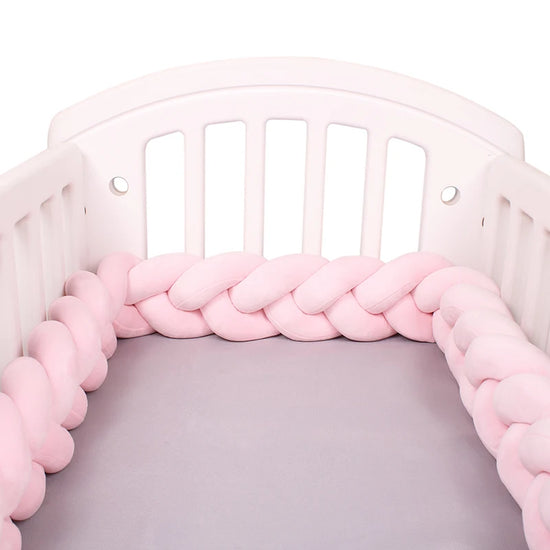Paracolpi Culla Intrecciato 1-4 m – Protezioni Letto Neonato Treccia Marshmallow