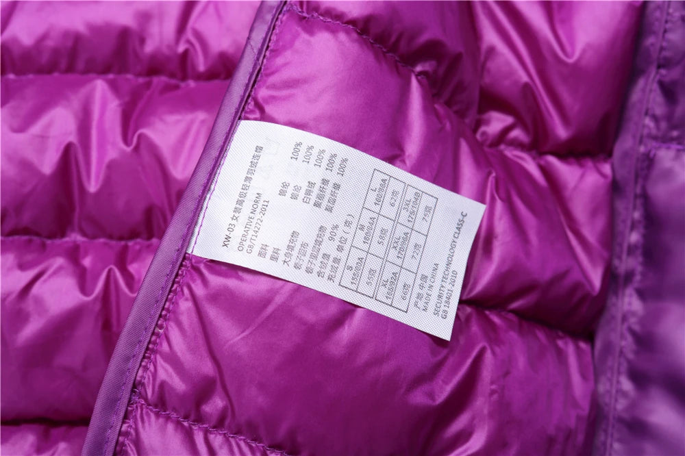 Giacca puffer donna 15 colori – ultra-leggera, coprente fino a 7XL, packable con cappuccio primavera/autunno 2025