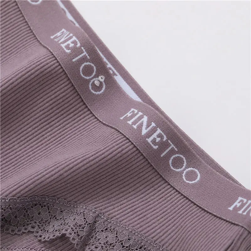 Set perizomi donna seamless in cotone + pizzo – vita bassa, T-back, soft comfort, taglie da M a 2XL