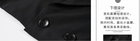 Blazer Donna Crop Punk Gothic con Catena – Giacca  Streetwear