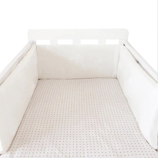 Paracolpi Lettino Imbottito 200 × 30 cm in Cotone con Fodera Removibile