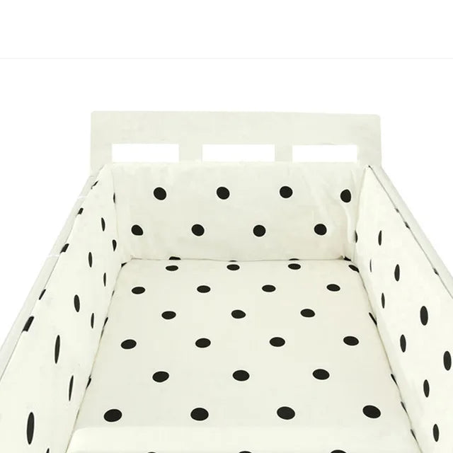 Paracolpi Lettino Imbottito 200 × 30 cm in Cotone con Fodera Removibile