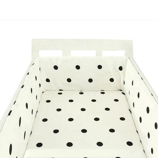 Paracolpi Lettino Imbottito 200 × 30 cm in Cotone con Fodera Removibile