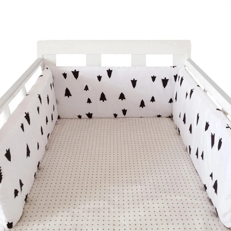 Paracolpi Lettino Imbottito 200 × 30 cm in Cotone con Fodera Removibile