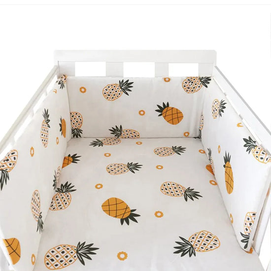 Paracolpi Lettino Imbottito 200 × 30 cm in Cotone con Fodera Removibile