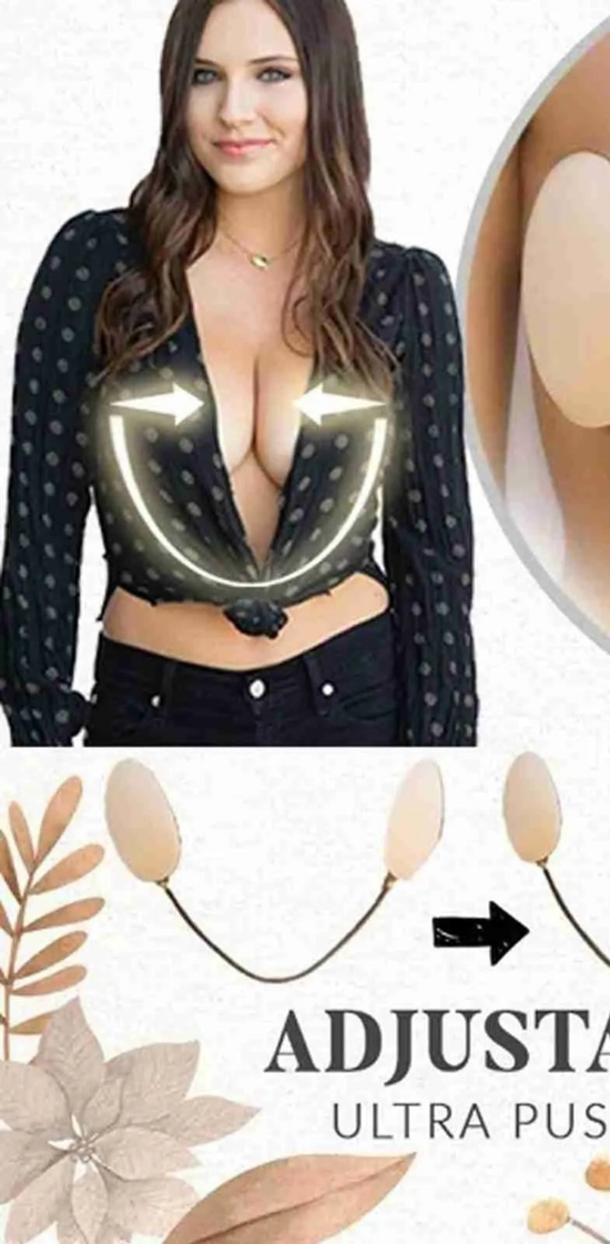 Reggiseno adesivo senza spalline per un décolleté perfetto effetto push up