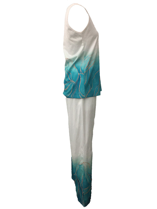 Top smanicato e pantaloni ampi – coordinato estivo fresco e casual-chic