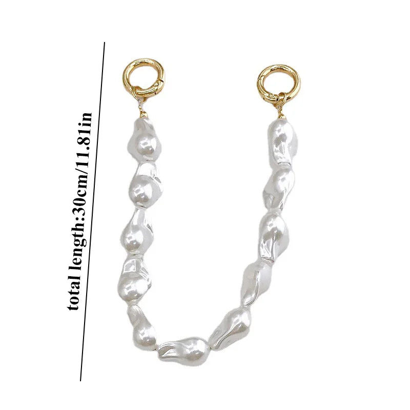 Catenella per borsa 26 cm perle imitation – tracolla elegante per handbag / shoulder bag donna, accessorio fashion