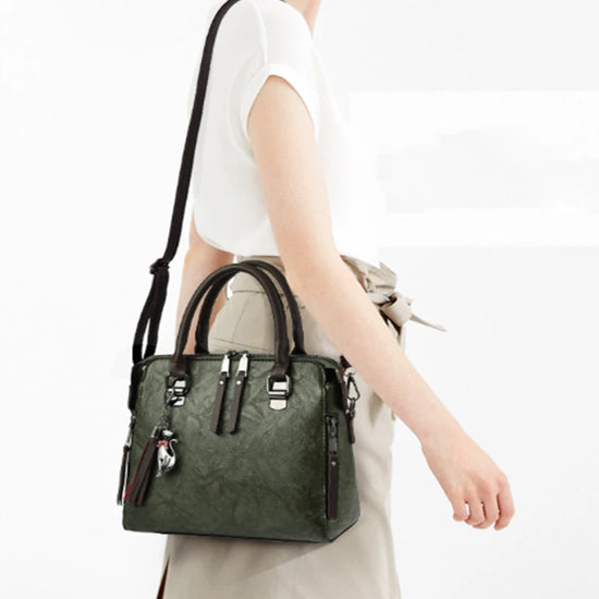 Borsa donna grande capacità ricamata con nappine – crossbody & tote 2025, borsa spalla elegante / uso quotidiano