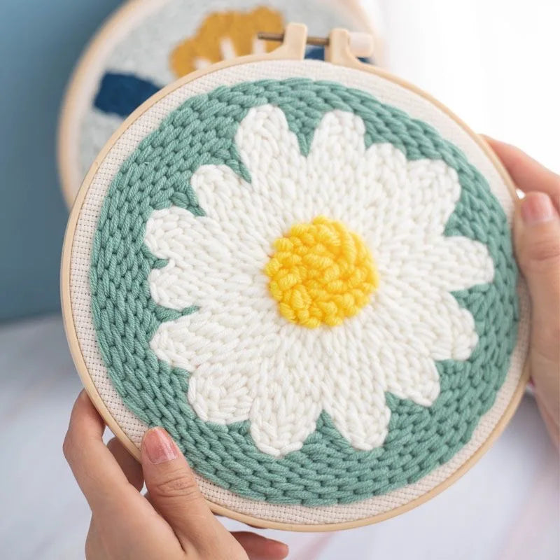Kit Punch Needle Girasole – Ricamo DIY per Principianti
