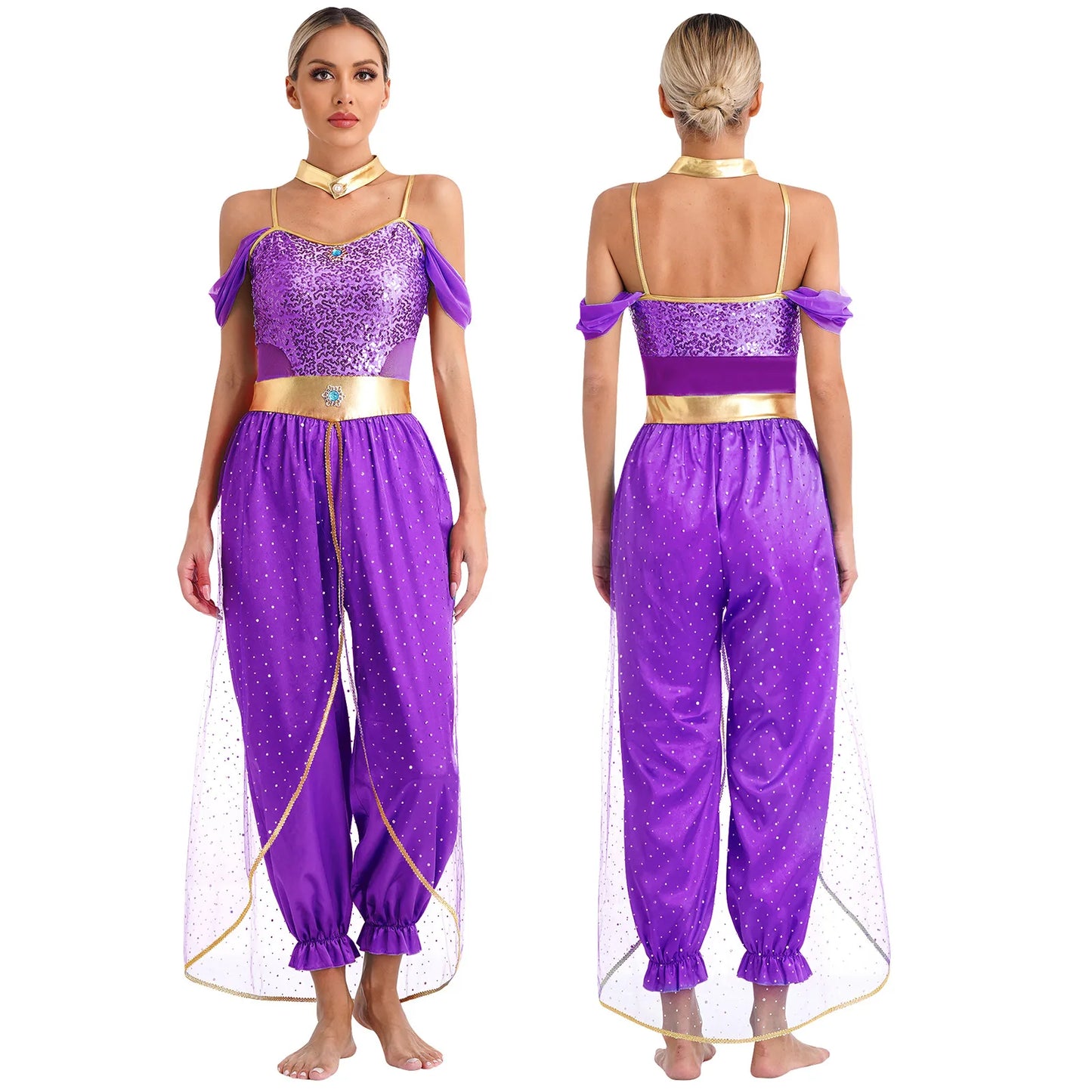 Costume da Principessa Araba / Jasmine Bollywood – Outfit Cosplay per Feste e Halloween