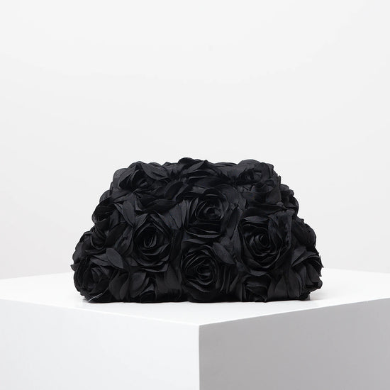 Clutch elegante rosa per donna – borsa clutch da cerimonia/partecipazione con rose, regalo perfetto per festa & cena