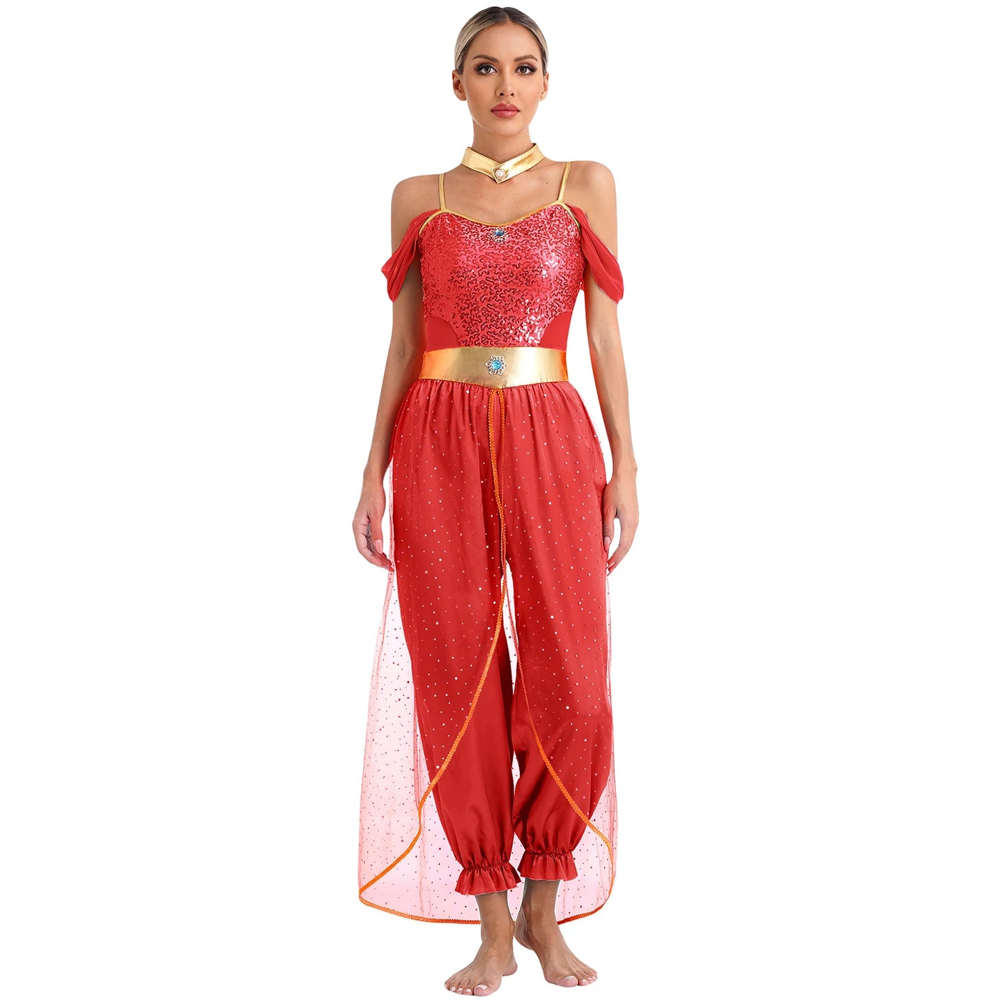 Costume da Principessa Araba / Jasmine Bollywood – Outfit Cosplay per Feste e Halloween