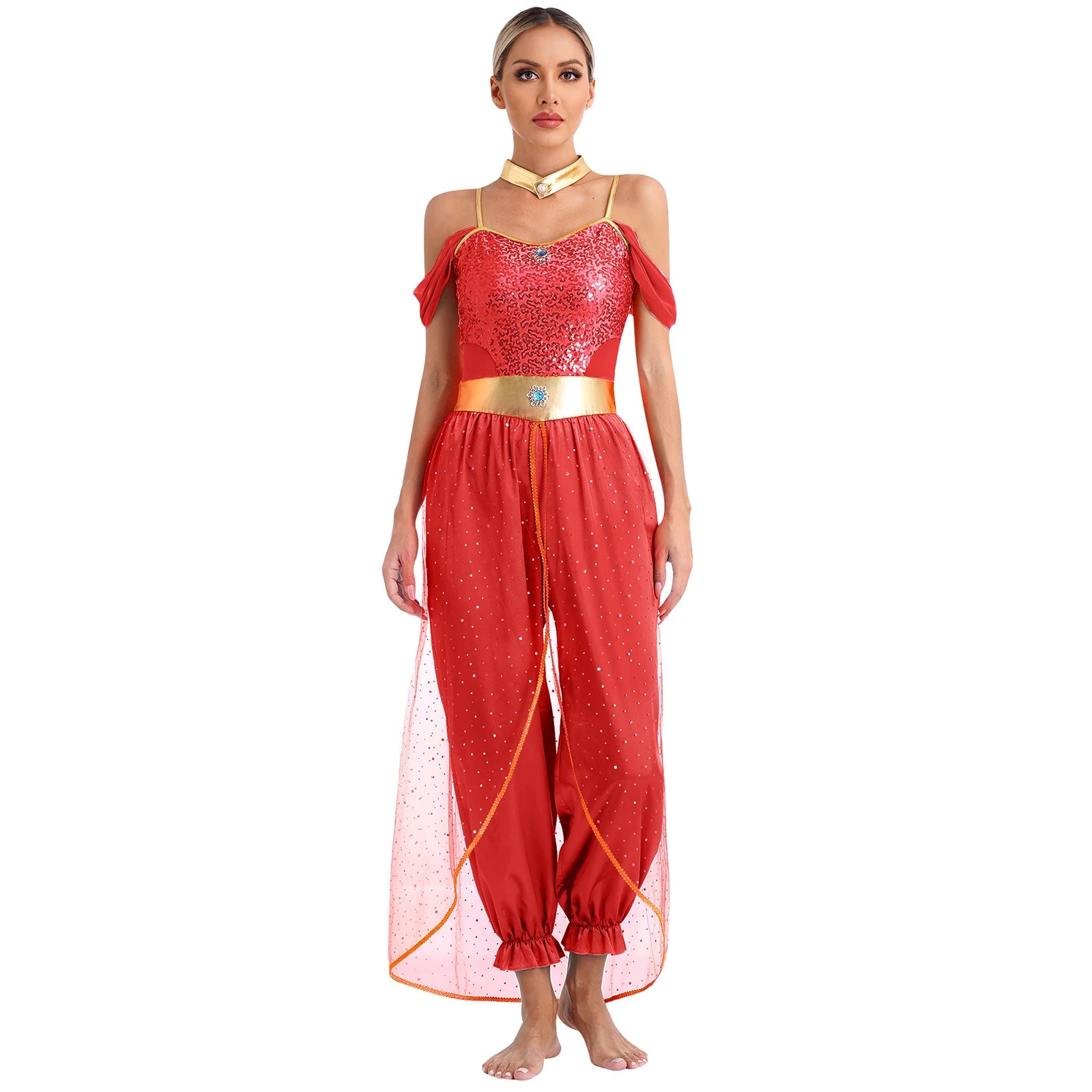 Costume da Principessa Araba / Jasmine Bollywood – Outfit Cosplay per Feste e Halloween