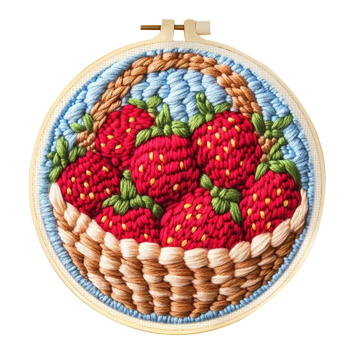 Kit Punch Needle Funghi e Fiori – Ricamo DIY Facile per Principianti