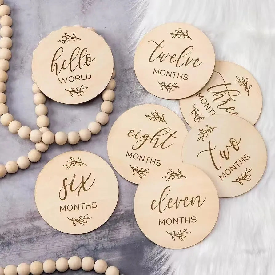Porta Braccialetto Nascita Neonato – Targhetta Hello World in Legno