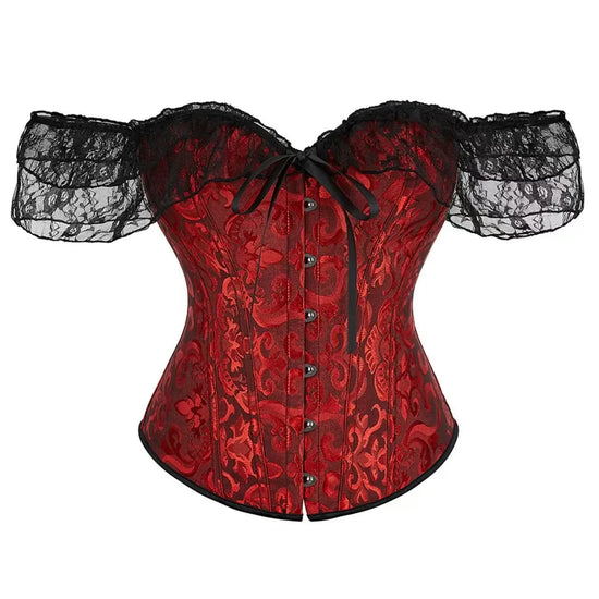 Corsetto Elegante Donna con Spalline a Sbuffo