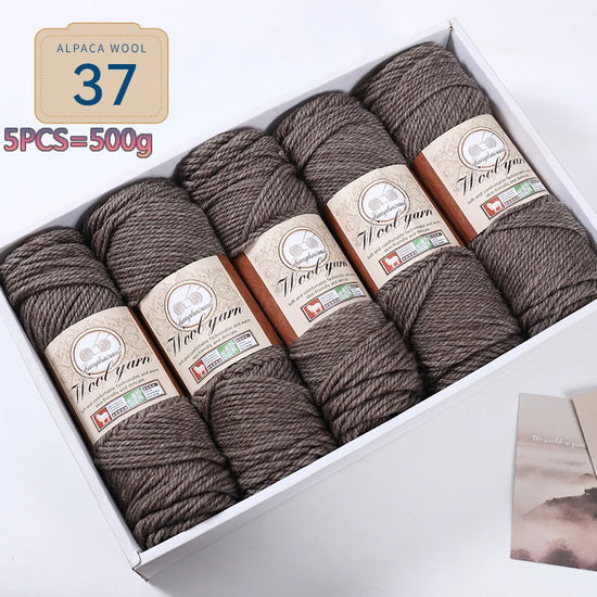 Set 5 gomitoli filato spesso alpaca 500 g – yarn grosso per maglioni, cappotti e crafting inverno