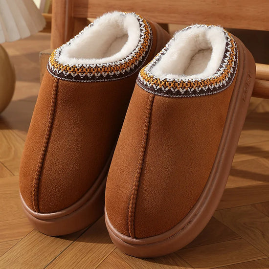 Slippers donna platform inverno 2025 ‒ pantofole fluffy platform indoor/outdoor, suola alta antiscivolo, calde e fashion