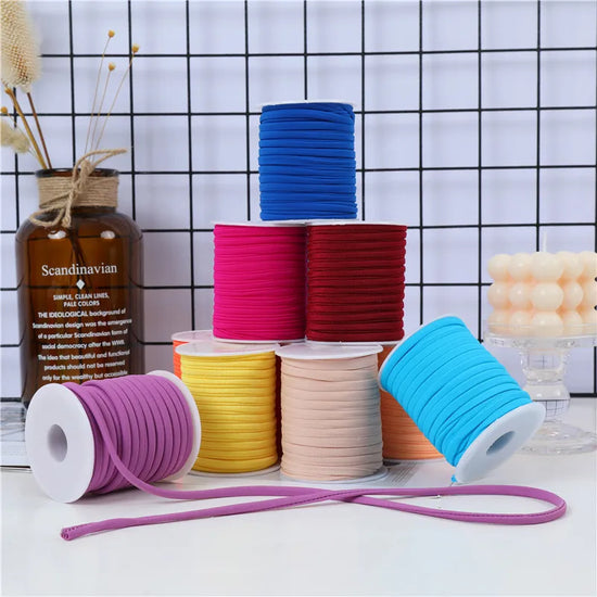 Cordoncino elastico 5 mm 20 m lycra roll leopardato print – banda elasticizzata milk-fiber per abiti, borse e progetti DIY