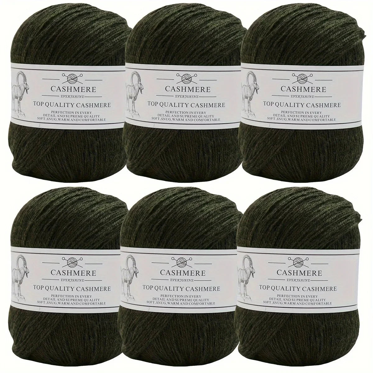 Set 6 gomitoli filo cashmere donna – Lana alta qualità per maglioni, sciarpe, cappelli e progetti fai-da-te