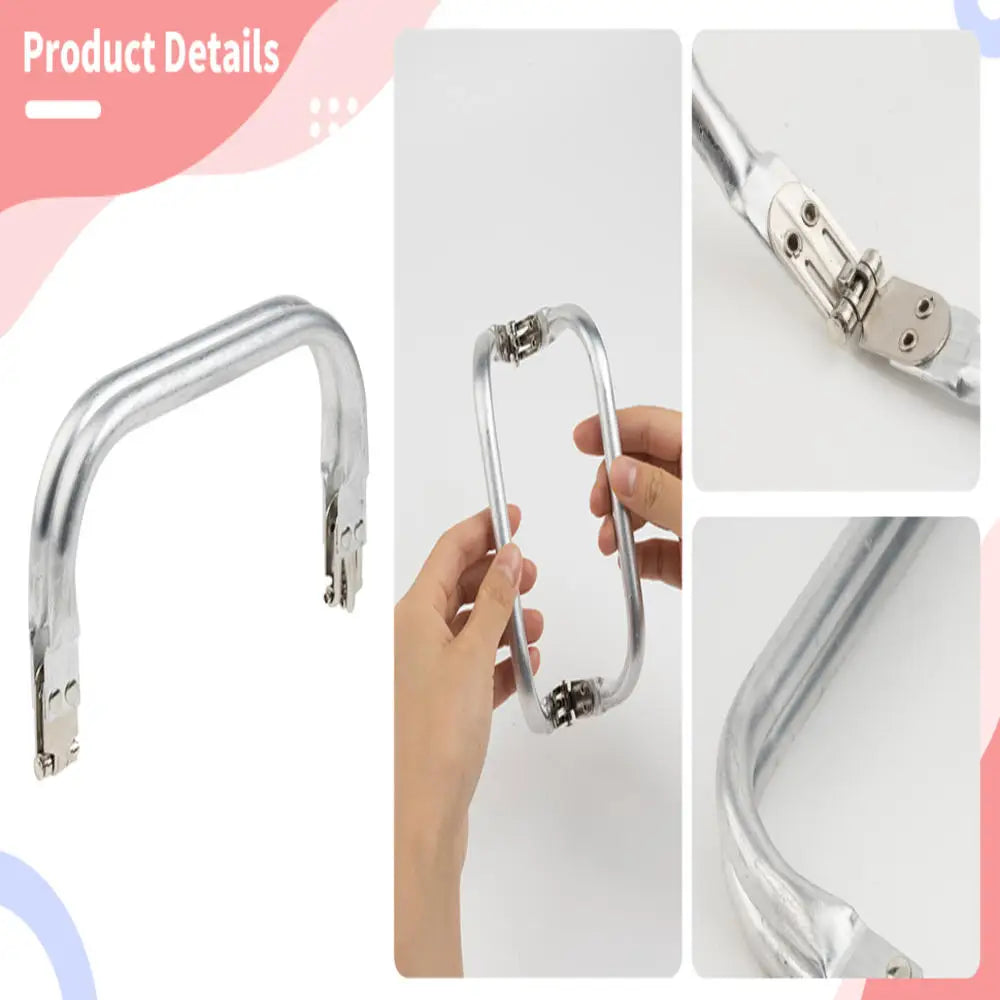 Telaio in Alluminio per Borsa Clutch – Manico a Tubo, Cornice con Molla per Wallet, Doctor Bag e Borse Fai-da-Te