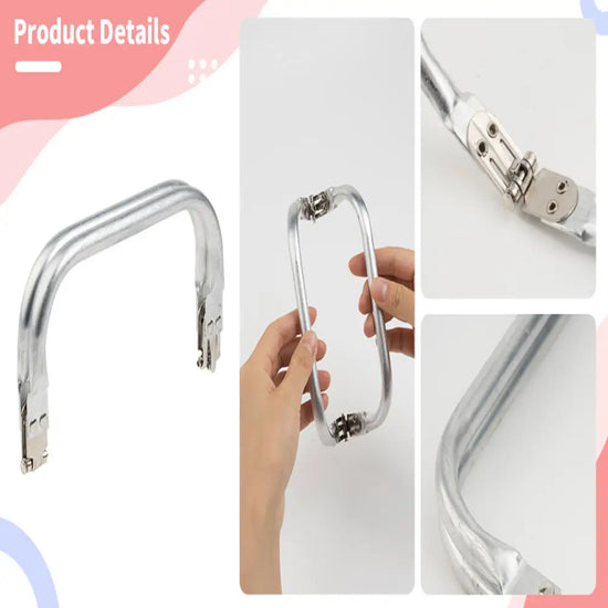 Telaio in Alluminio per Borsa Clutch – Manico a Tubo, Cornice con Molla per Wallet, Doctor Bag e Borse Fai-da-Te