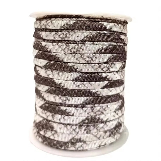 Cordoncino elastico 5 mm 20 m lycra roll leopardato print – banda elasticizzata milk-fiber per abiti, borse e progetti DIY