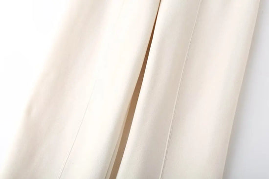 Completo donna autunnale con bomber corto e pantaloni palazzo vita alta – Outfit 2 pezzi