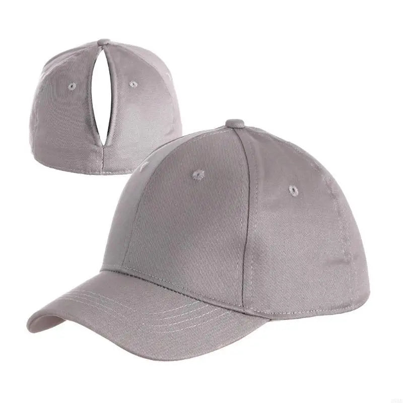 Ponytail Cap da Donna in Cotone – Cappellino sportivo regolabile con foro posteriore per capelli lunghi, ideale per fitness e uso quotidiano