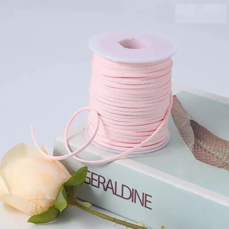 Cordoncino intrecciato in velluto coreano 45 m – Cordone in finta pelle decorazioni fai-da-te,