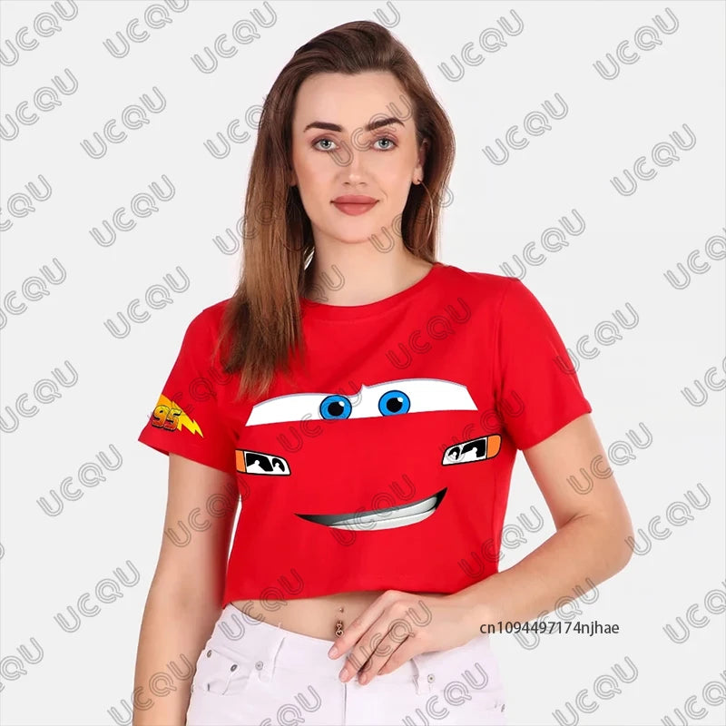 Maglietta Cars  SaettaMcQueen Donna – Crop Top Streetwear